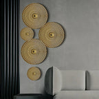 Nordic Gold Metal Wall Art - Elegant Round Wall Decor for Stylish Interiors 4