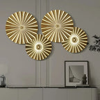 Nordic Gold Metal Wall Art - Elegant Round Wall Decor for Stylish Interiors 5