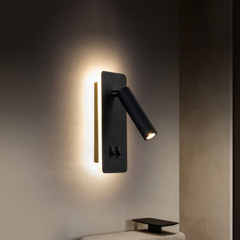 Nordic Iron Square LED Wall Sconce - Rotatable Spotlight for Reading 7