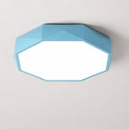 Nordic LED Flush Mount Ceiling Light - Dimmable Octagonal Design 4