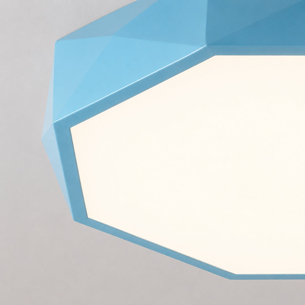 Nordic LED Flush Mount Ceiling Light - Dimmable Octagonal Design 6