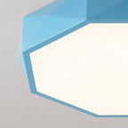 Nordic LED Flush Mount Ceiling Light - Dimmable Octagonal Design 6