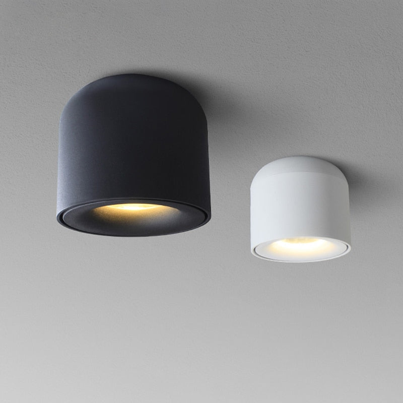 Nordic LED Spotlight and Can Lights with Adjustable Brightness – Dimmable Black and White Track Lighting for Home 0