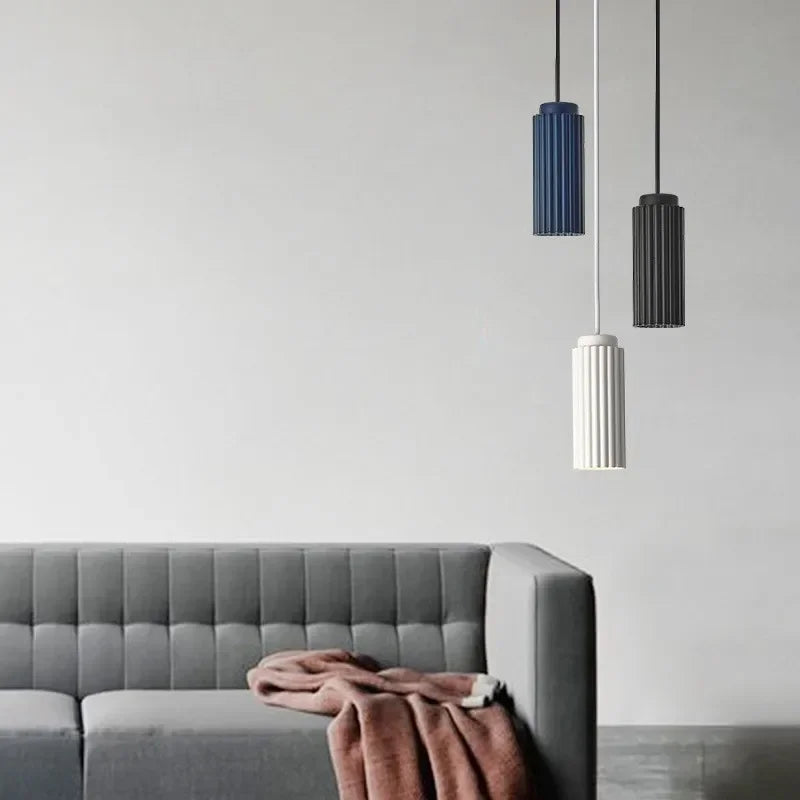 Nordic Minimalist Pendant Light – Ribbed Ceiling Fixture for Kitchen Pendant Lighting and Modern Interiors 1