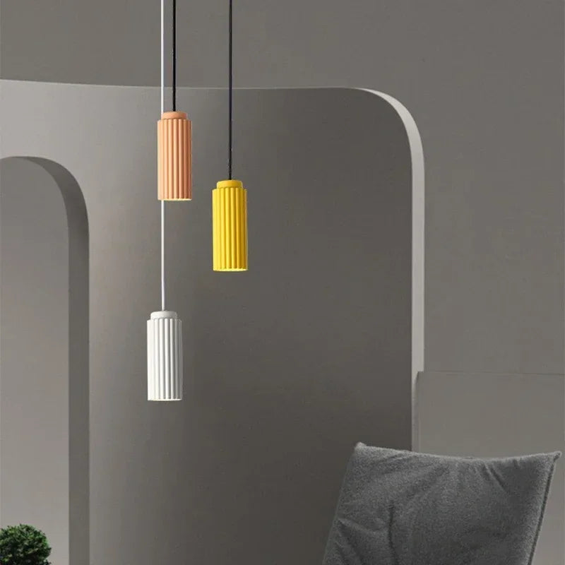 Nordic Minimalist Pendant Light – Ribbed Ceiling Fixture for Kitchen Pendant Lighting and Modern Interiors 2