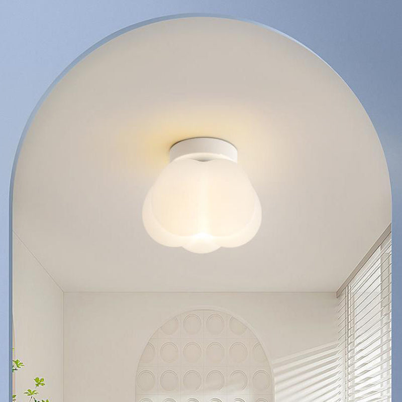 Nordic Pumpkin Shape Flush Mount Ceiling Light - Stylish Iron Design 0