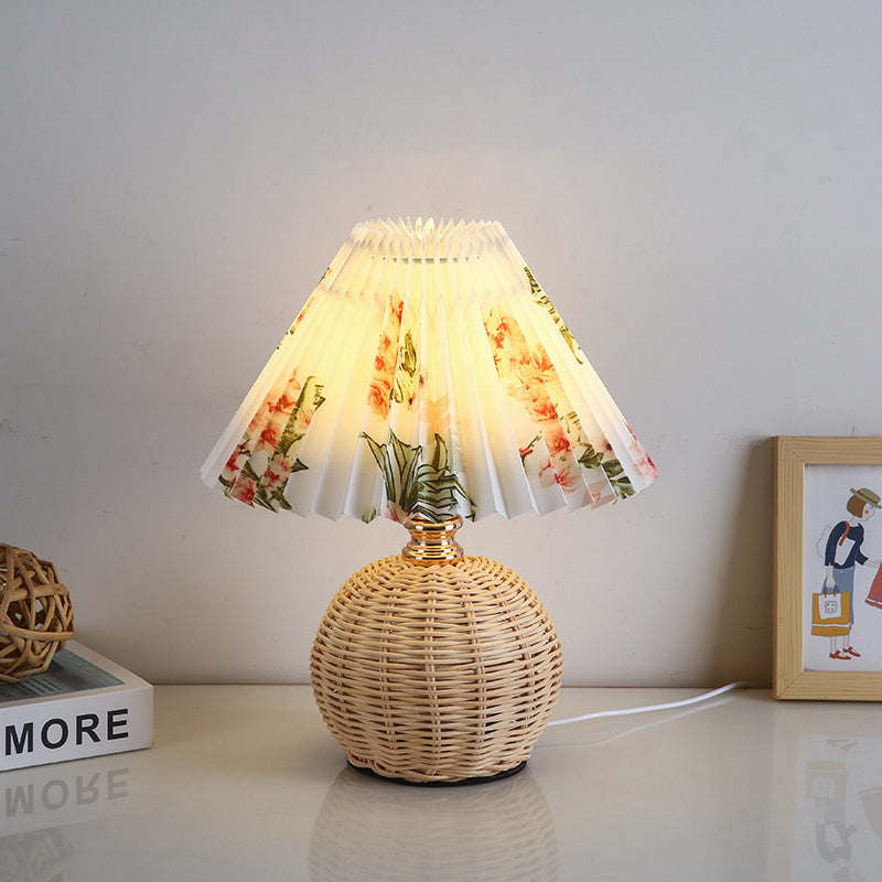Nordic Rattan Table Lamp - Soft Ambient Light for Bedroom & Living Room 11