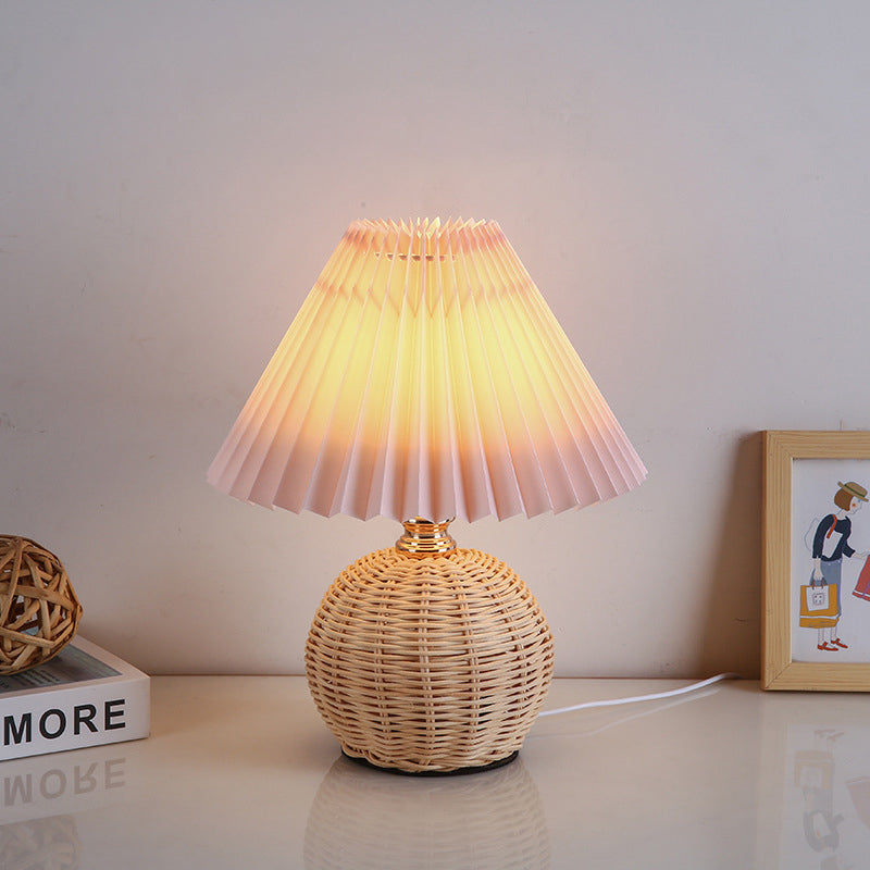 Nordic Rattan Table Lamp - Soft Ambient Light for Bedroom & Living Room 12