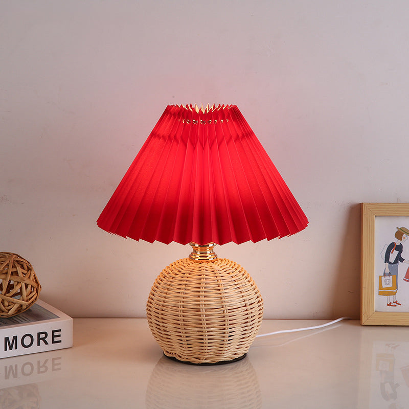 Nordic Rattan Table Lamp - Soft Ambient Light for Bedroom & Living Room 3
