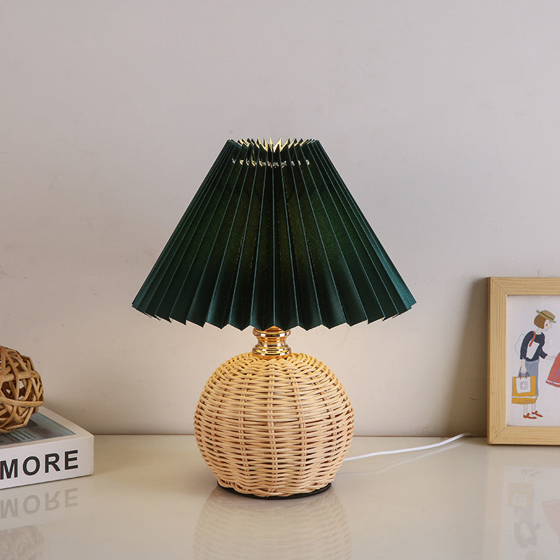 Nordic Rattan Table Lamp - Soft Ambient Light for Bedroom & Living Room 6