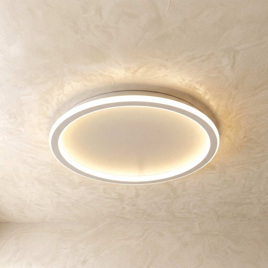 Nordic Round Ring Flush Mount Ceiling Light - Elegant LED Illumination 1
