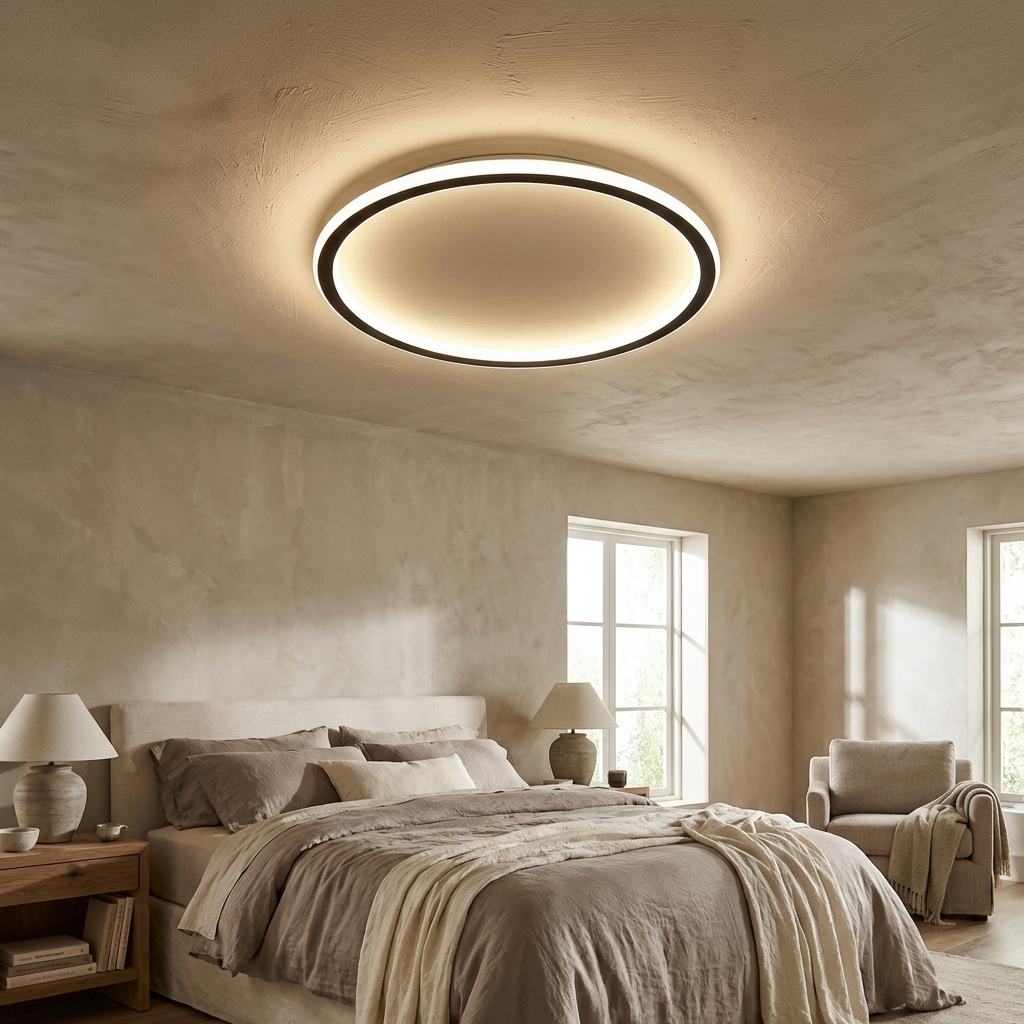 Nordic Round Ring Flush Mount Ceiling Light - Elegant LED Illumination 4