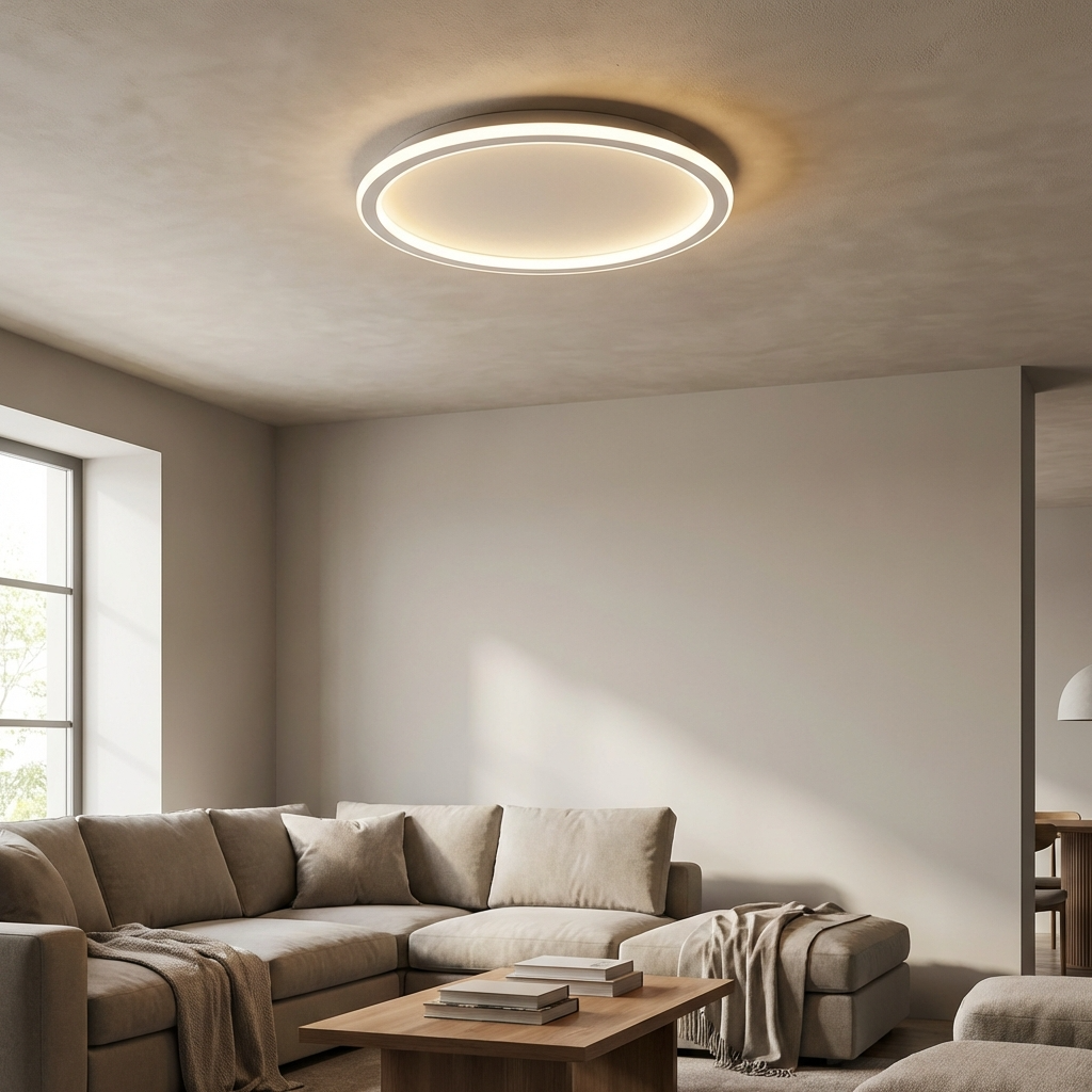 Nordic Round Ring Flush Mount Ceiling Light - Elegant LED Illumination 5