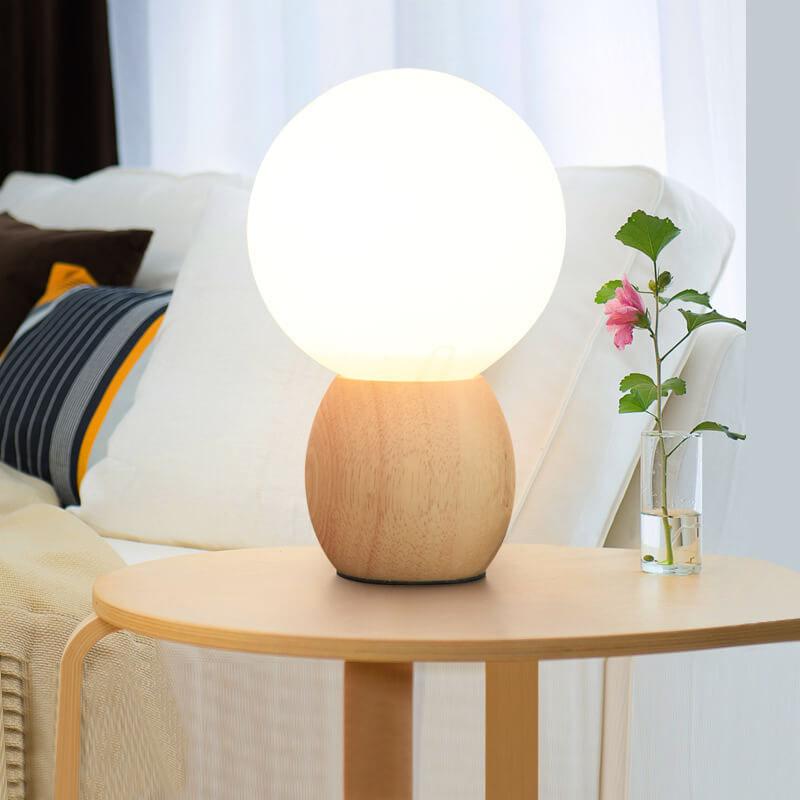 Nordic Solid Wood Table Lamp - Modern Style for Bedroom & Living Room 1