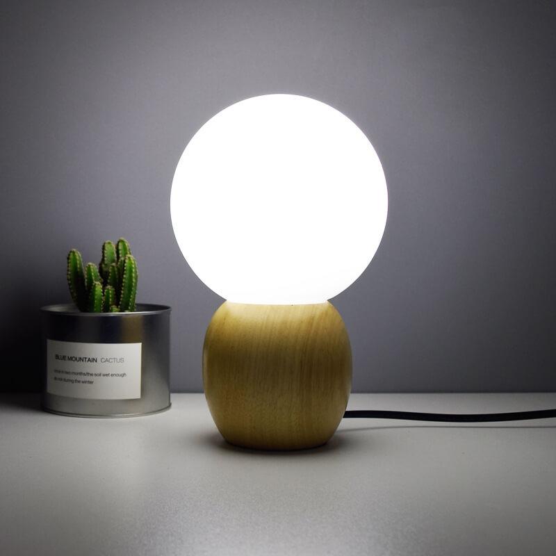 Nordic Solid Wood Table Lamp - Modern Style for Bedroom & Living Room 5