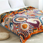 Nordic Sunburst Cotton Blanket - Soft, Breathable All-Season Comfort 0