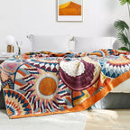 Nordic Sunburst Cotton Blanket - Soft, Breathable All-Season Comfort 3