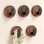 Nordic Walnut Wood Wall Hook - Stylish Coat Hooks and Key Holder for Wall 1