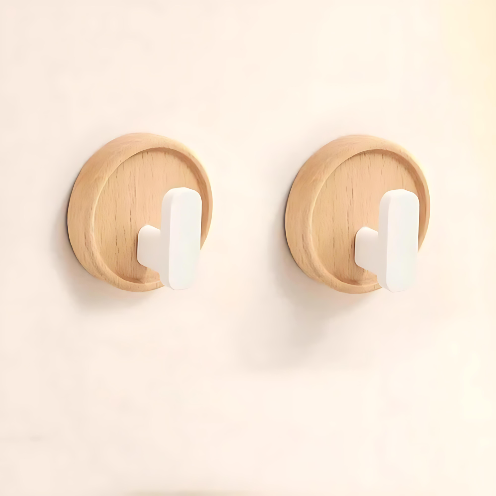 Nordic Walnut Wood Wall Hook - Stylish Coat Hooks and Key Holder for Wall 5