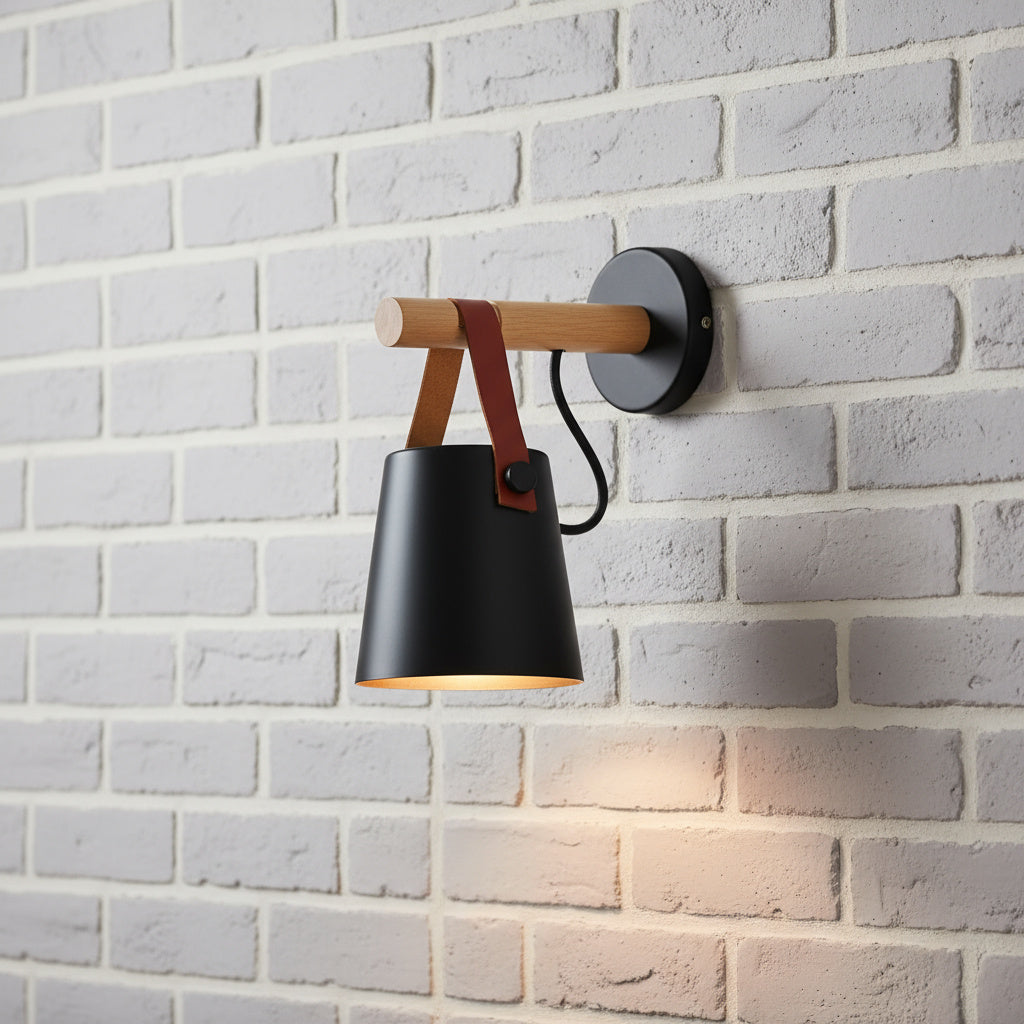 Nordic Wooden Wall Sconces - Elegant Design & Versatile Installation Options 0