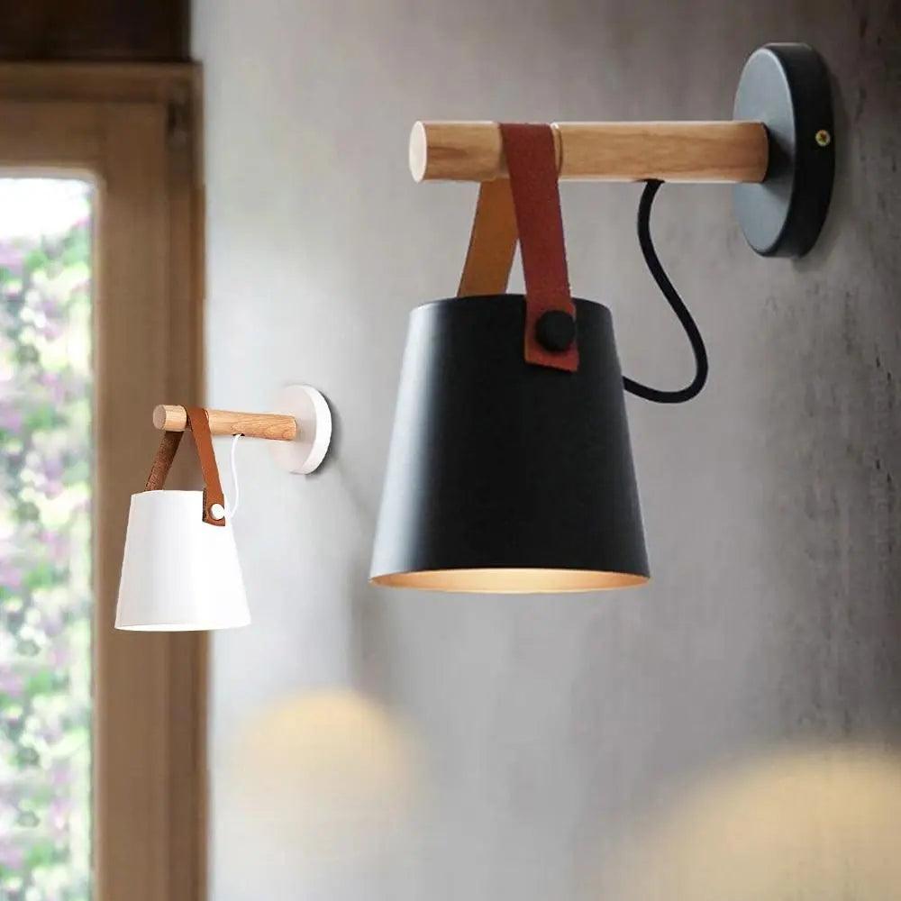 Nordic Wooden Wall Sconces - Elegant Design & Versatile Installation Options 1
