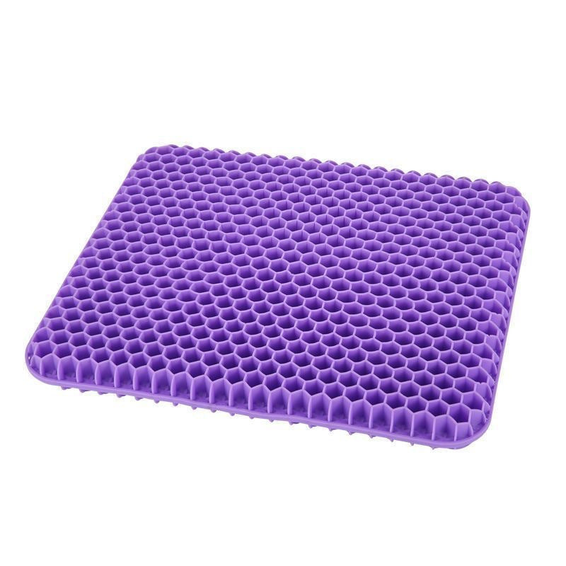 Purple honeycomb cushion on a white background