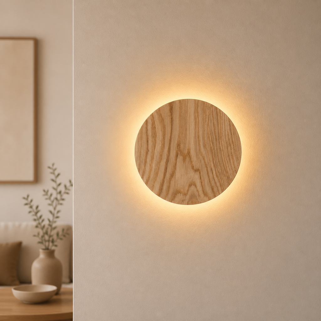 Oak Wall Sconce - Handcrafted LED Lighting with Soft Indirect Glow 0