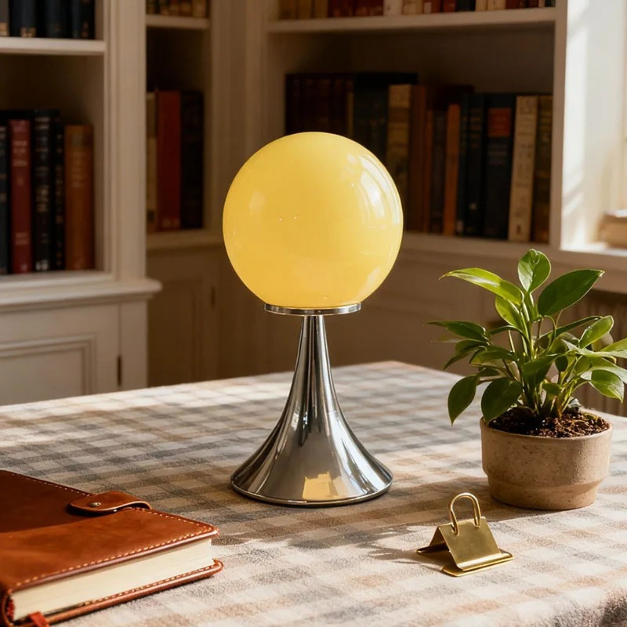 Orbis Glass Table Lamp - Dimmable LED, Modern Nordic Design for Living Room 1
