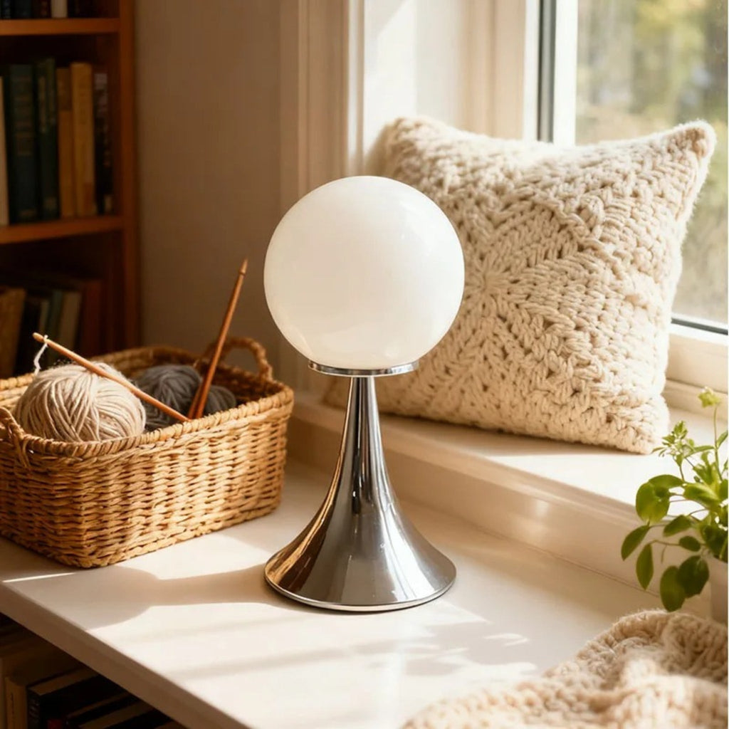 Orbis Glass Table Lamp - Dimmable LED, Modern Nordic Design for Living Room 3