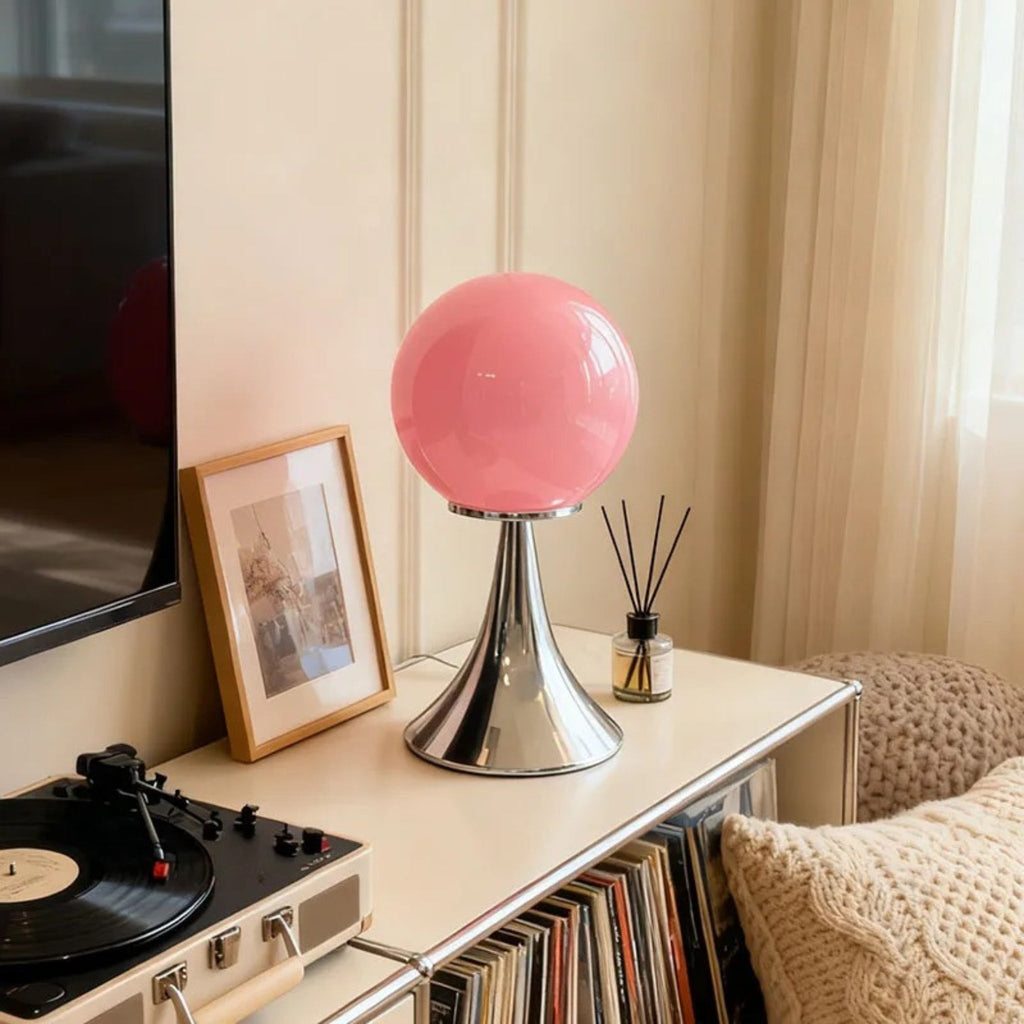 Orbis Glass Table Lamp - Dimmable LED, Modern Nordic Design for Living Room 4