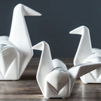 Origami Ceramic Bird Sculpture - Elegant Home Decor for Stylish Rooms 2