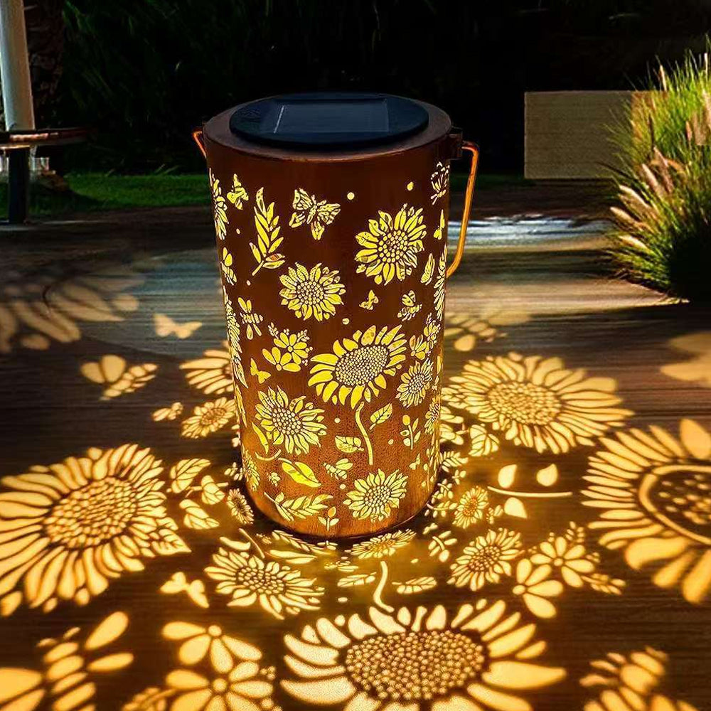 Outdoor Solar Lantern - IP55 Waterproof Garden Lantern with Tree Pattern 10