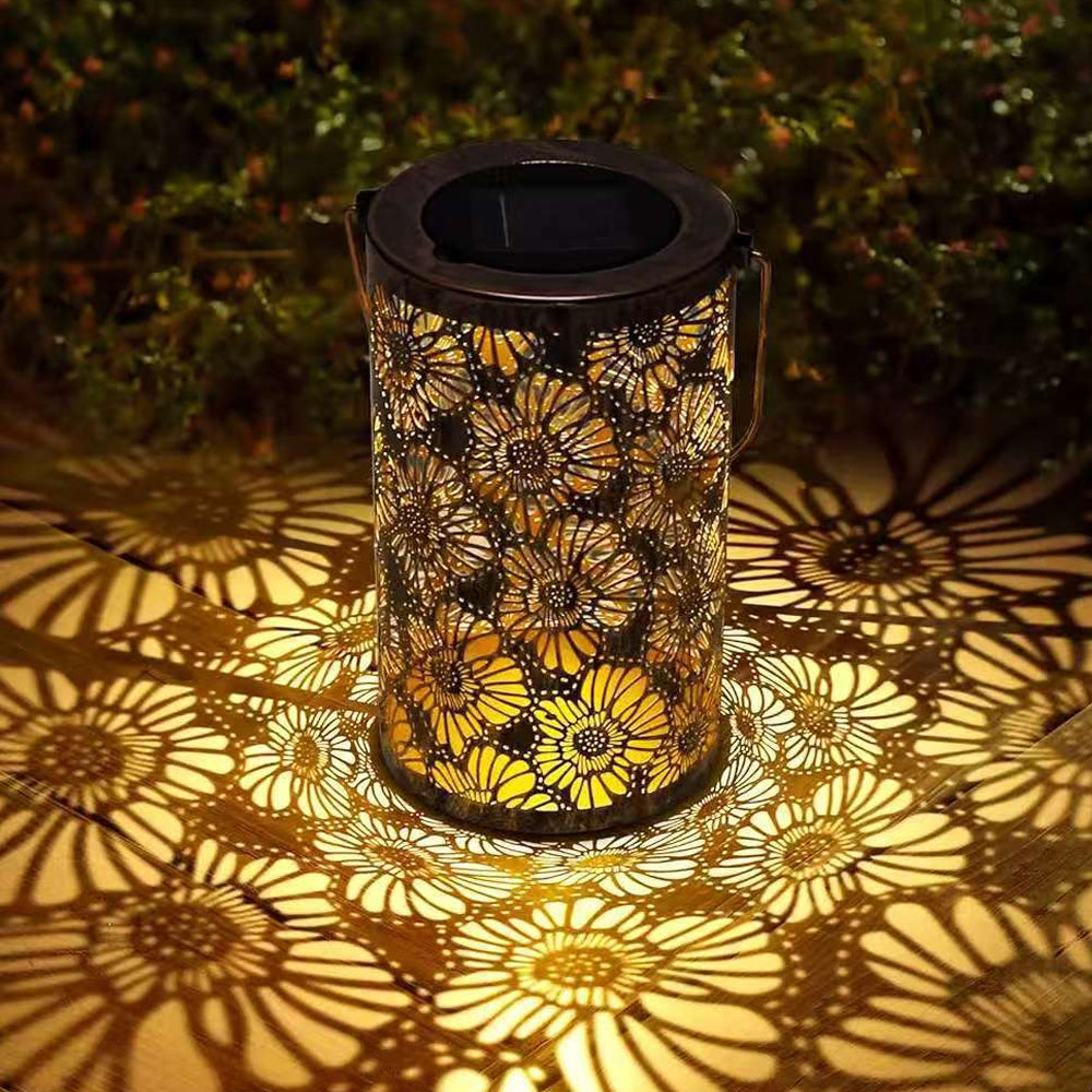 Outdoor Solar Lantern - IP55 Waterproof Garden Lantern with Tree Pattern 11