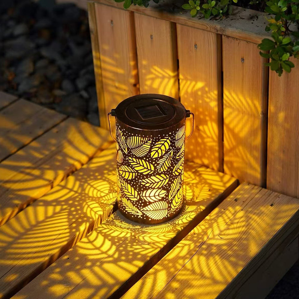 Outdoor Solar Lantern - IP55 Waterproof Garden Lantern with Tree Pattern 12