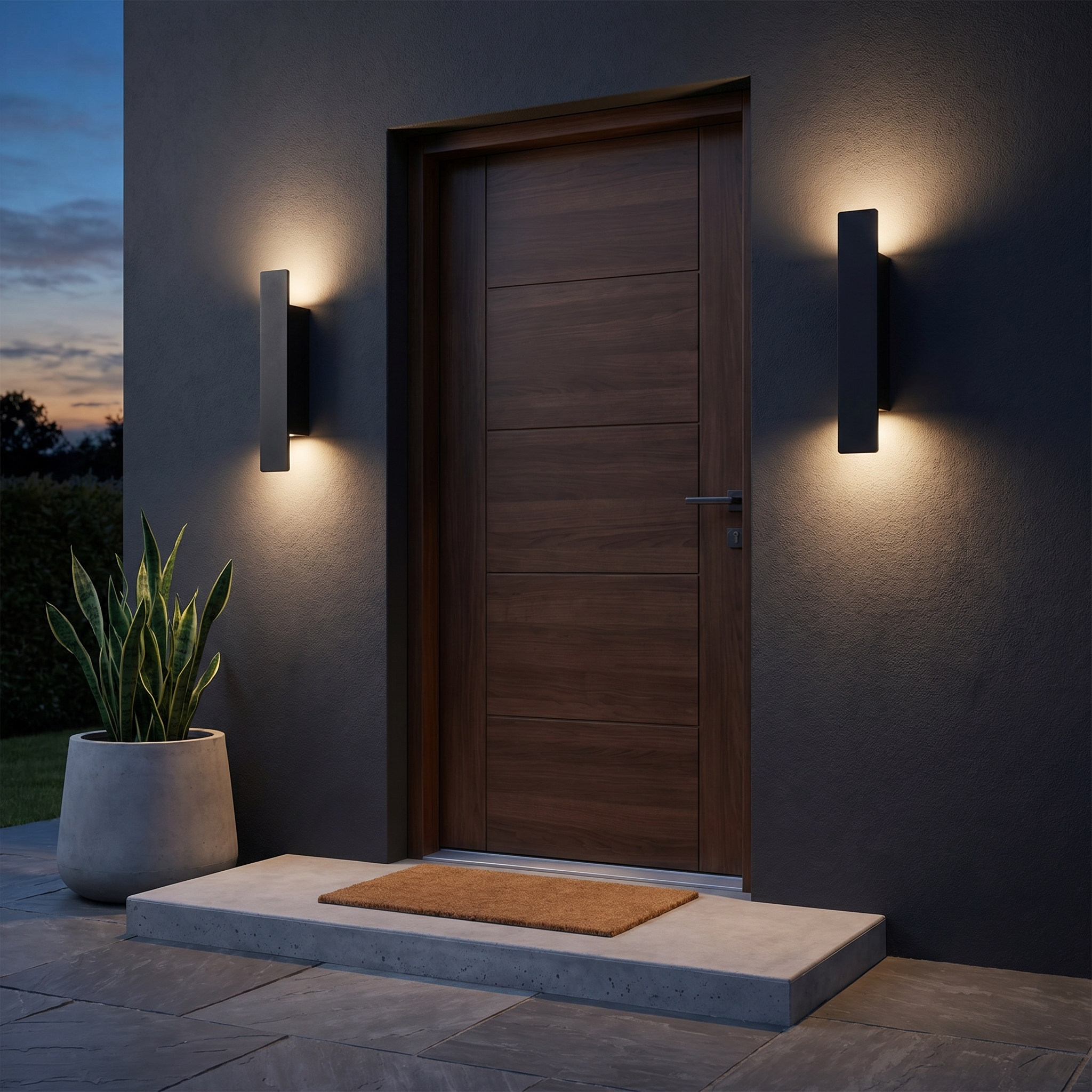 Outdoor Wall Light - IP65 Weatherproof Aluminium Sconce with Dual Beam 3