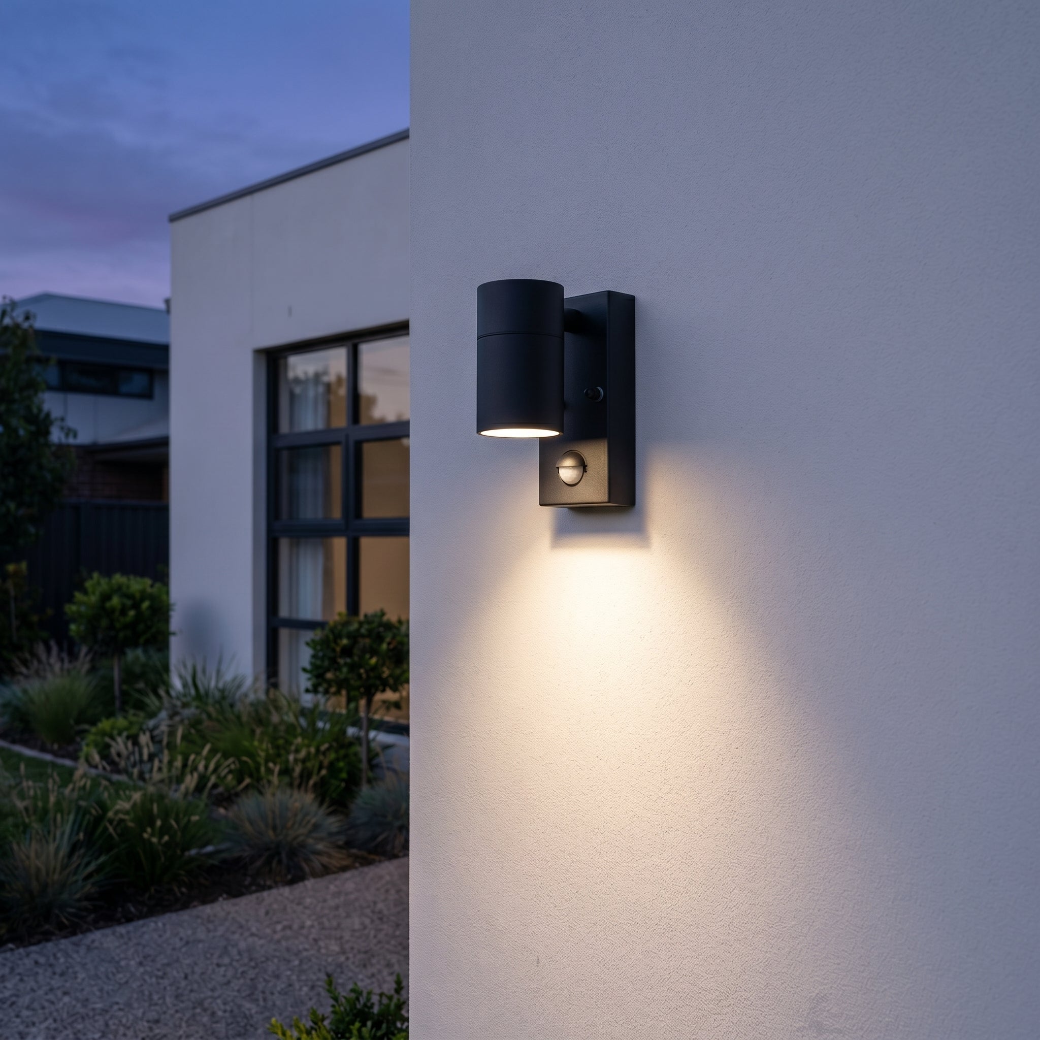 Outdoor Wall Light - Motion Sensor Security & Modern Cylindrical Design 2