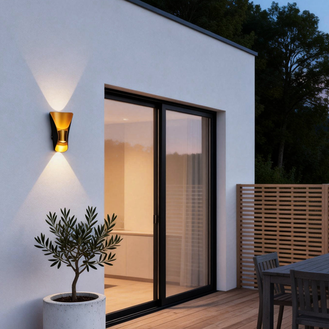 Outdoor Wall Light - Waterproof Up Down Sconce with 3000K Warm Glow 1