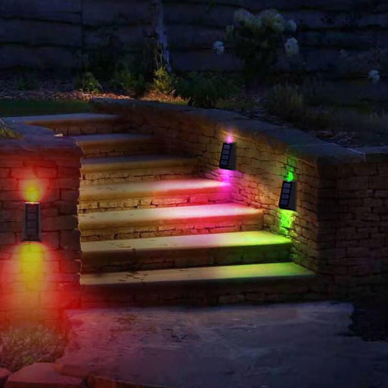Outdoor Wall Sconce Solar LED 0.45W RGB 2.56x4.33 in PP ABS Black 5