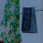 Outdoor Wall Sconce Solar LED 0.45W RGB 2.56x4.33 in PP ABS Black 6