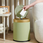 Oval Kitchen Trash Can - Elegant Design with Odour-Sealing Features 1