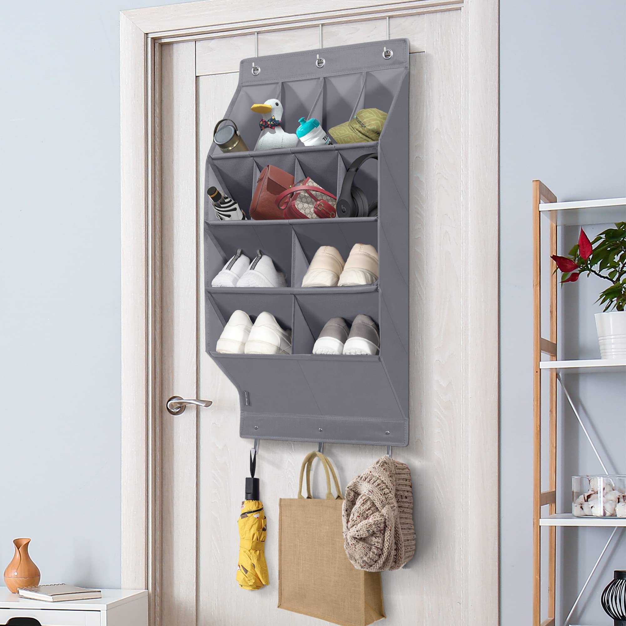 Over Door Shoe Organizer - Space-Saving Multi-Pocket Shoe Storage 1
