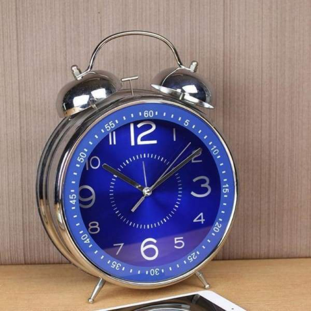 Oversized Vintage Double Bell Alarm Clock Ð Loud Chime, Retro Metal Design for Bedroom & Office 1