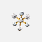 Paperweight Glass Metal Bubble Glass Star Design Gold Decorative Desk Ornament 01
