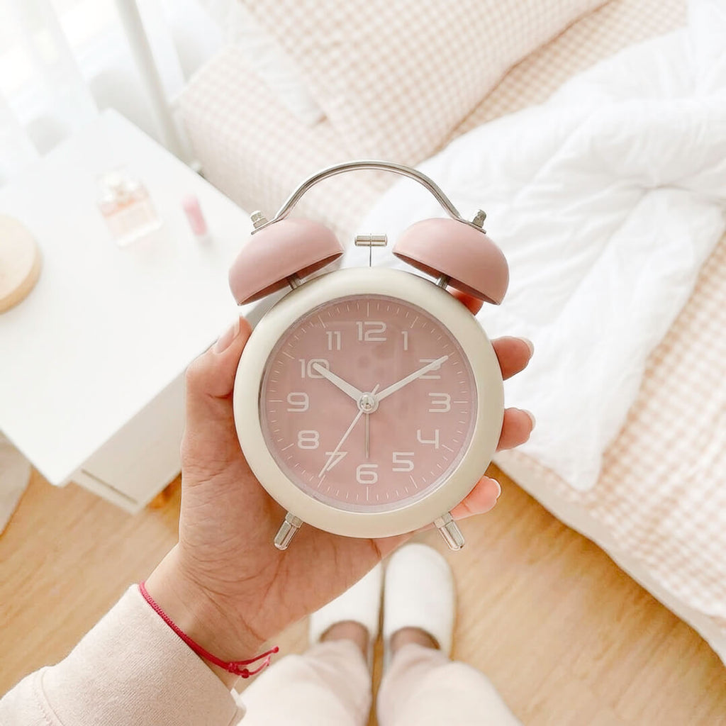 Pastel Analog Alarm Clock - Classic Twin-Bell Design with Clear Dial 1