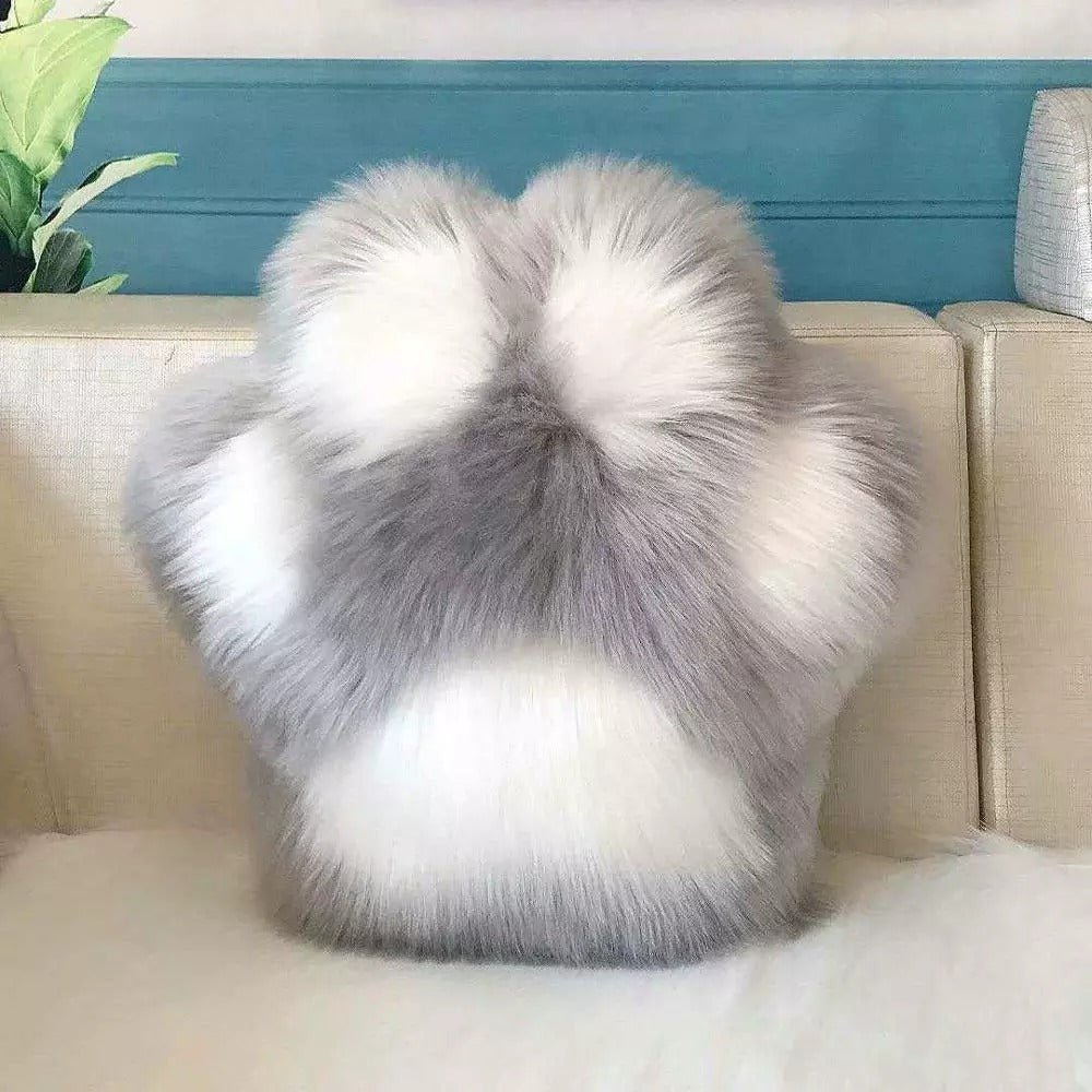 Paw Pillow Cushion - Soft Fluffy Comfort for Pet Lovers, 20x20 0