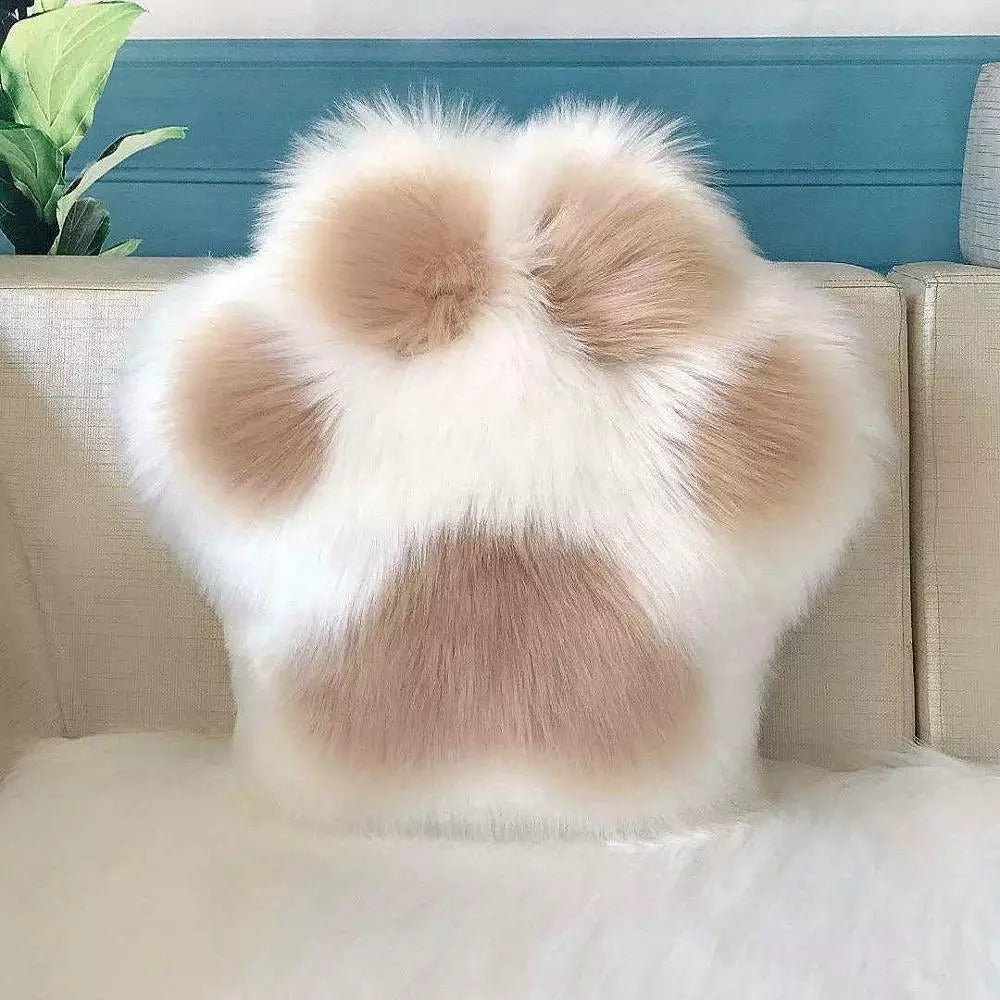 Paw Pillow Cushion - Soft Fluffy Comfort for Pet Lovers, 20x20 1