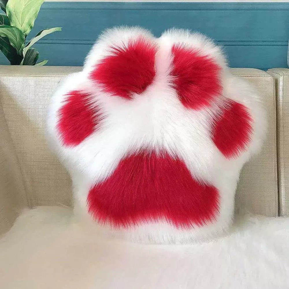 Paw Pillow Cushion - Soft Fluffy Comfort for Pet Lovers, 20x20 2