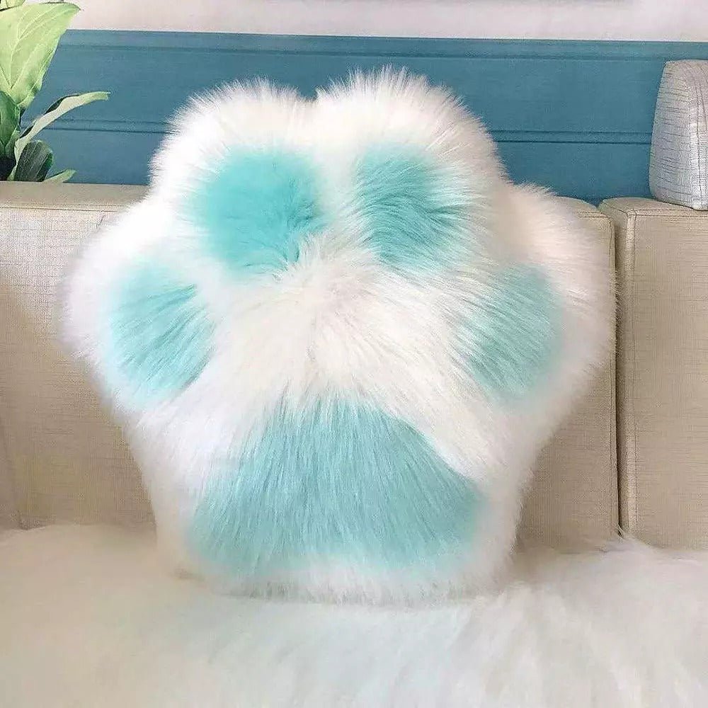 Paw Pillow Cushion - Soft Fluffy Comfort for Pet Lovers, 20x20 4