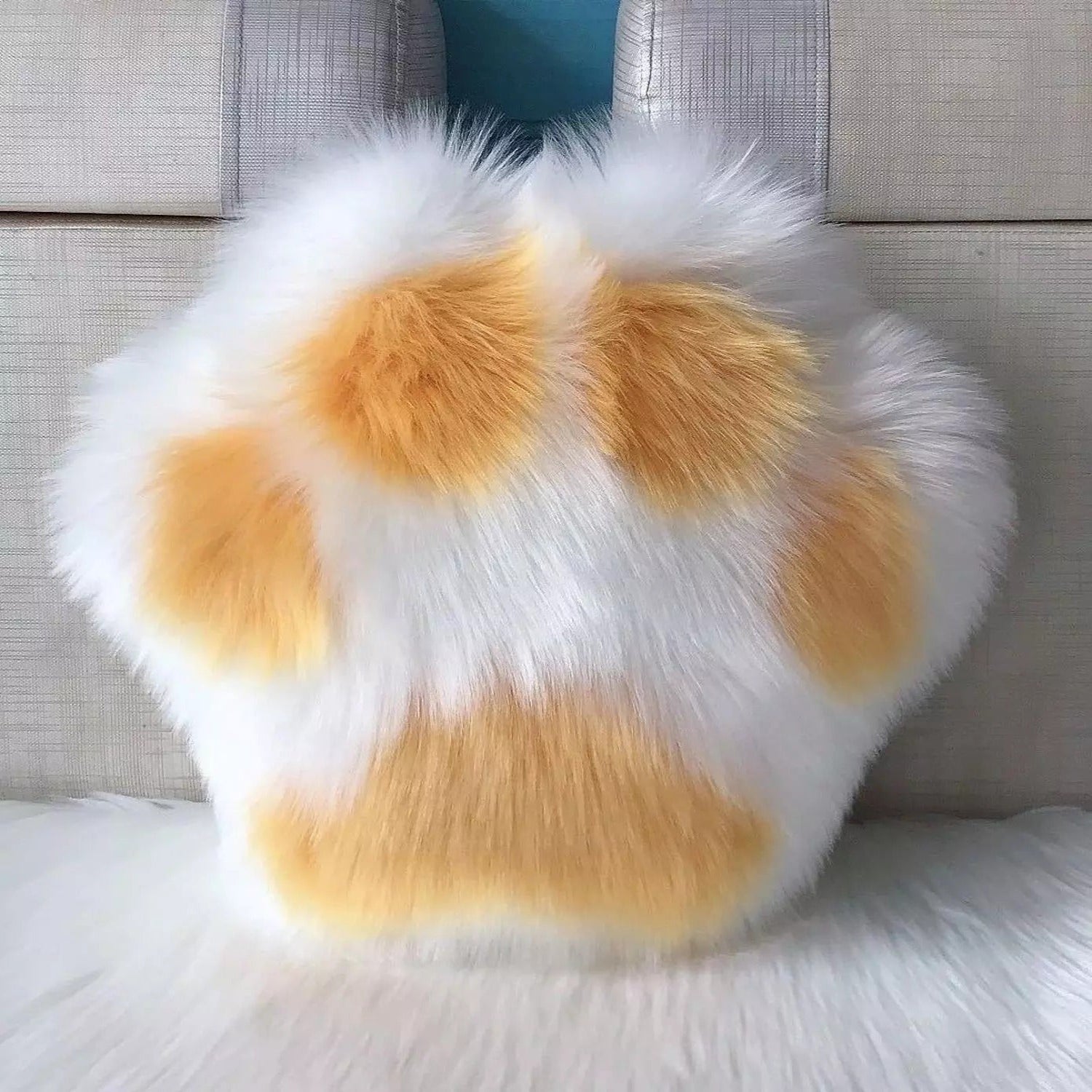Paw Pillow Cushion - Soft Fluffy Comfort for Pet Lovers, 20x20 6