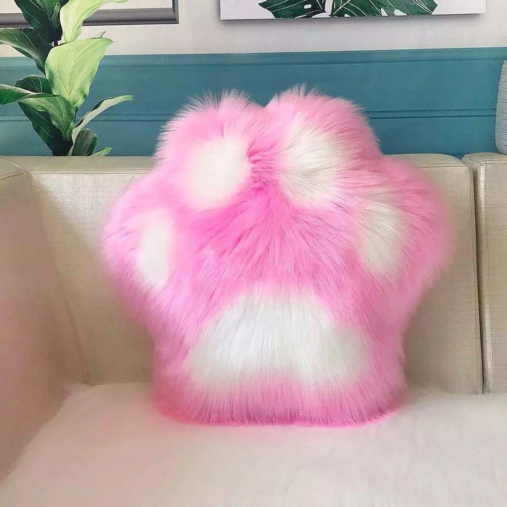 Paw Pillow Cushion - Soft Fluffy Comfort for Pet Lovers, 20x20 8